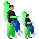 2018 New Inflatable Costume green alien Adult kids Funny Blow Up Suit Party Fancy Dress unisex costume Halloween Costume
