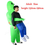 2018 New Inflatable Costume green alien Adult kids Funny Blow Up Suit Party Fancy Dress unisex costume Halloween Costume